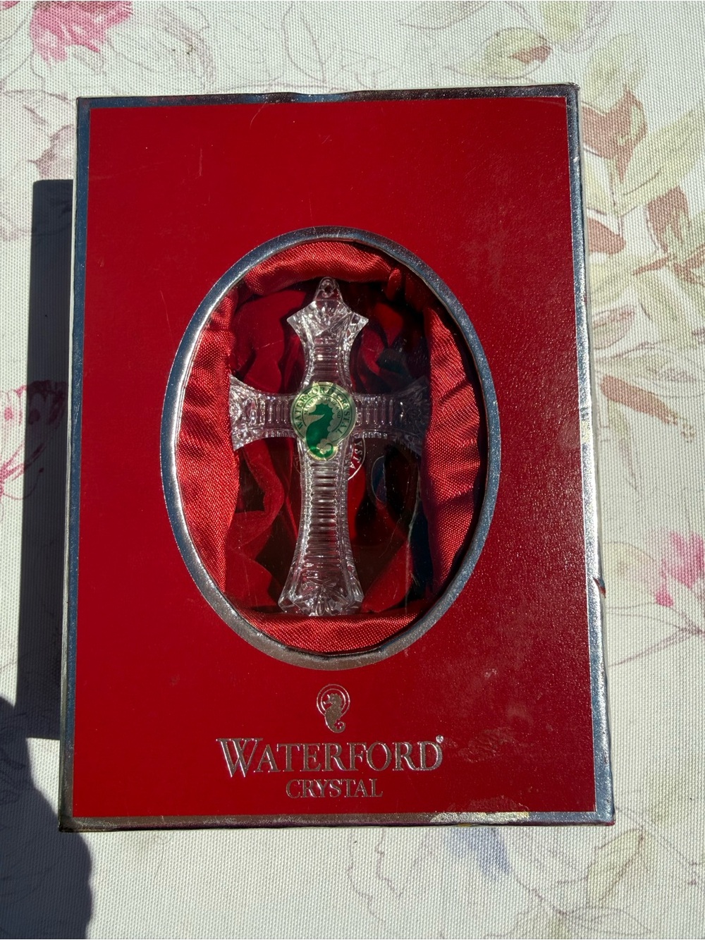Waterford Crystal Clear Crystal Cross Ornament